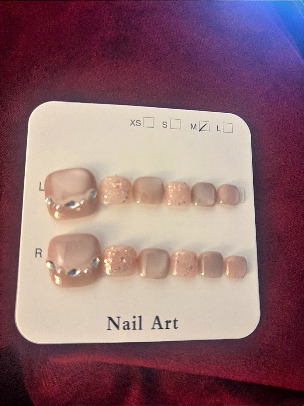 Pink & Gold Press-On Nail Set